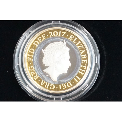 103 - A collection of three Royal Mint Queen Elizabeth II £2 silver proof coins to include 1995, 2015 and ... 