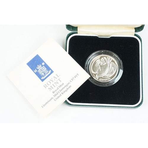 103 - A collection of three Royal Mint Queen Elizabeth II £2 silver proof coins to include 1995, 2015 and ... 