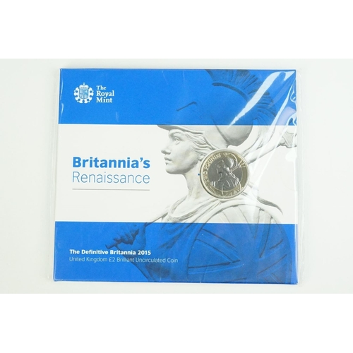 104 - A collection of sixteen Royal Mint brilliant uncirculated £2 coins to include, 1995, 1994, 1989, 200... 