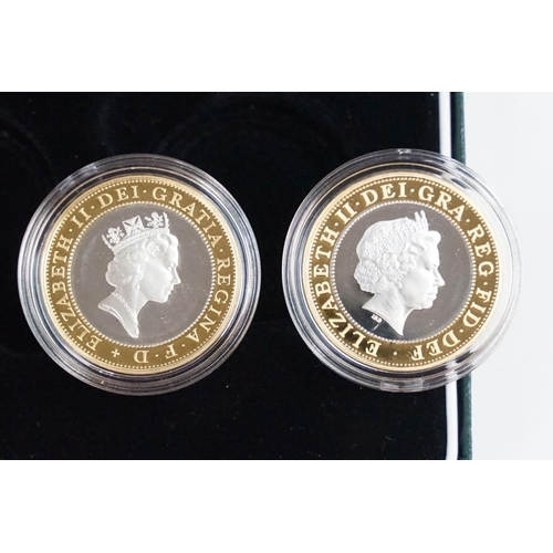 114 - A collection of four Royal Mint Queen Elizabeth II £2 silver proof coin two coin sets to include 198... 