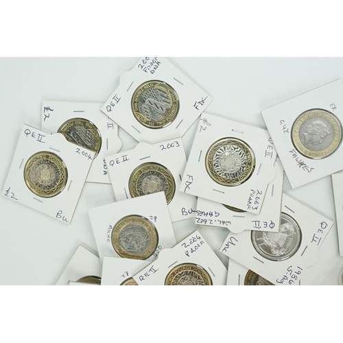 118 - A large collection of United Kingdom mainly uncirculated £2 coins within card coin sleeves.