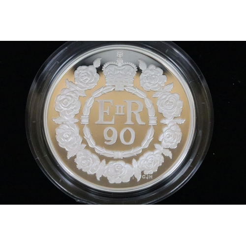 132 - A collection of four Royal Mint Queen Elizabeth II £5 silver proof coins to include 2018, 2016, 2015... 