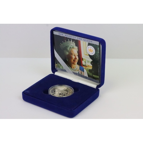 135 - A collection of four Royal Mint Queen Elizabeth II £5 silver proof coins to include 2013, 2014, 2017... 