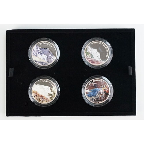 142 - A Royal Mint United Kingdom Queen Elizabeth II 2016 Portrait Of Britain four coin set, encapsulated ... 