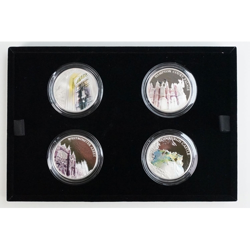 143 - A Royal Mint United Kingdom Queen Elizabeth II 2017 Portrait Of Britain four coin set, encapsulated ... 