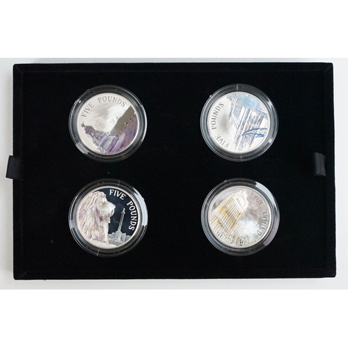 144 - A Royal Mint United Kingdom Queen Elizabeth II 2015 Portrait Of Britain four coin set, encapsulated ... 