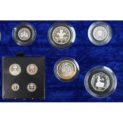 146 - A Royal Mint Queen Elizabeth II United Kingdom 2000 Millennium silver proof coin set, coins encapsul... 