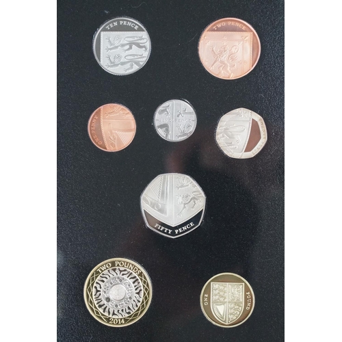 148 - A Royal Mint United Kingdom Queen Elizabeth II 2014 collectors edition proof coin set, encapsulated ... 