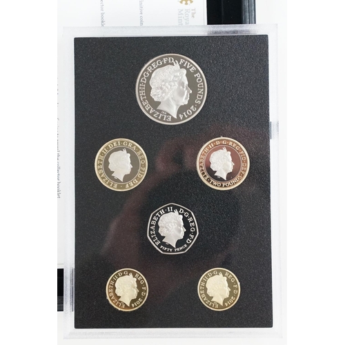 148 - A Royal Mint United Kingdom Queen Elizabeth II 2014 collectors edition proof coin set, encapsulated ... 