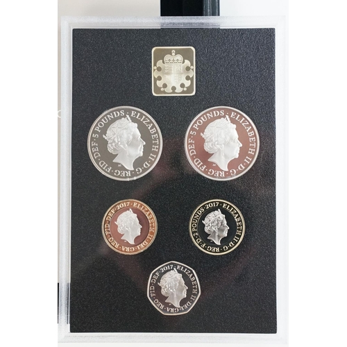 150 - A Royal Mint United Kingdom Queen Elizabeth II 2017 collectors edition proof coin set, encapsulated ... 