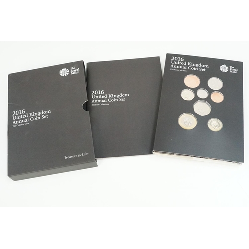 151 - A collection of three Royal Mint United Kingdom brilliant uncirculated coin year sets to include 201... 