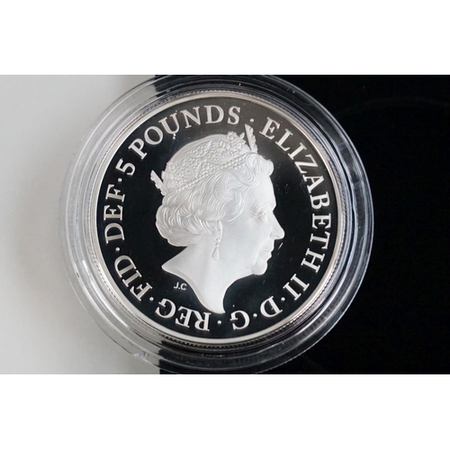 154 - A Royal Mint Queen Elizabeth II 2018 United Kingdom silver proof coin set, coins encapsulated within... 