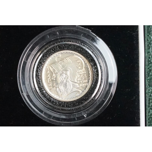 156 - A Royal Mint Queen Elizabeth II United Kingdom 2003 Britannia silver proof coin set, four coins enca... 