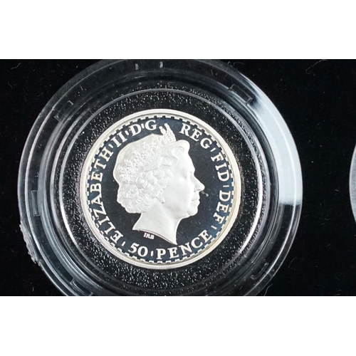 156 - A Royal Mint Queen Elizabeth II United Kingdom 2003 Britannia silver proof coin set, four coins enca... 