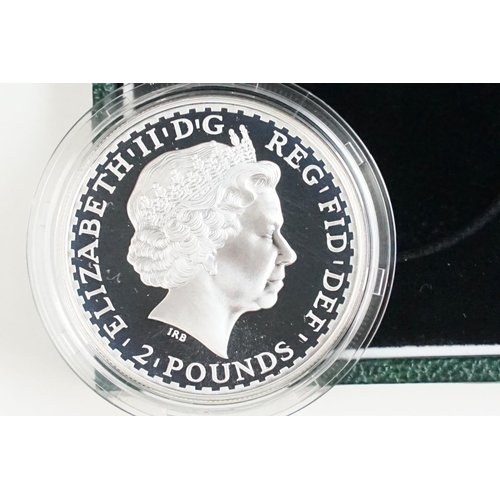 156 - A Royal Mint Queen Elizabeth II United Kingdom 2003 Britannia silver proof coin set, four coins enca... 