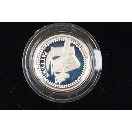 159 - A Royal Mint Queen Elizabeth II United Kingdom 2003 silver proof £1 four coin set, encapsulated with... 