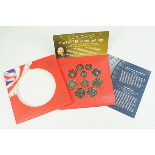 162 - A collection of eleven Royal Mint Queen Elizabeth II United Kingdom brilliant uncirculated coin year... 