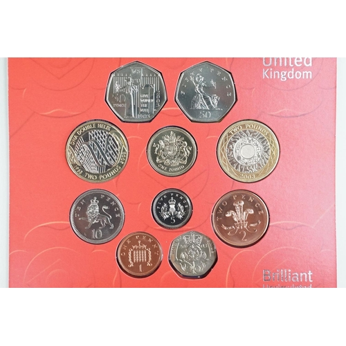 162 - A collection of eleven Royal Mint Queen Elizabeth II United Kingdom brilliant uncirculated coin year... 