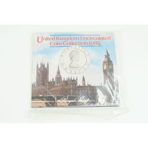 163 - A collection of eleven Royal Mint Queen Elizabeth II United Kingdom brilliant uncirculated coin year... 