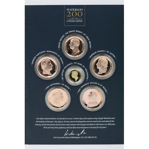 172 - A London Mint office 'The Battle of Britain 1815-2015' coin set to include five bronze coins togethe... 