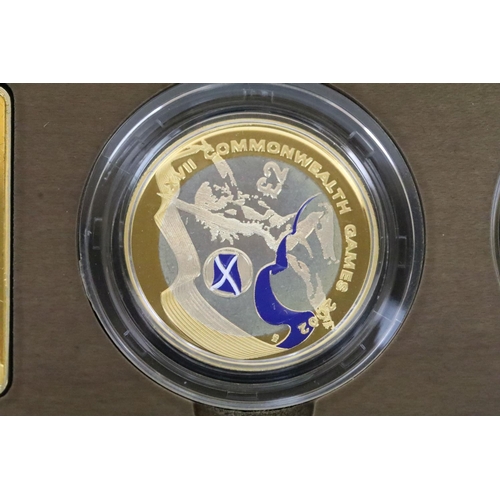 173 - A Royal Mint Queen Elizabeth II United Kingdom 2002 Commonwealth Games Piedfort silver proof coin se... 