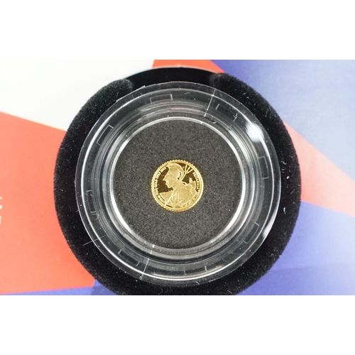 175 - A Royal Mint Queen Elizabeth II United Kingdom 2015 Britannia 1/14th ounce gold proof coin in origin... 