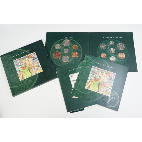 176 - A collection of mixed coins to include Royal Mint year sets, collectors coins sets, British pre deci... 