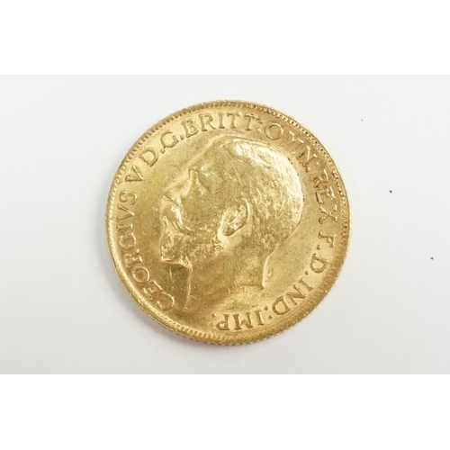 181 - A United Kingdom King George V 1911 gold full sovereign coin.