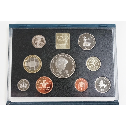 200 - A collection of three Royal Mint United Kingdom Queen Elizabeth II annual proof coin sets to include... 