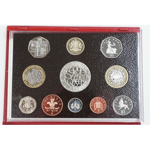 200 - A collection of three Royal Mint United Kingdom Queen Elizabeth II annual proof coin sets to include... 