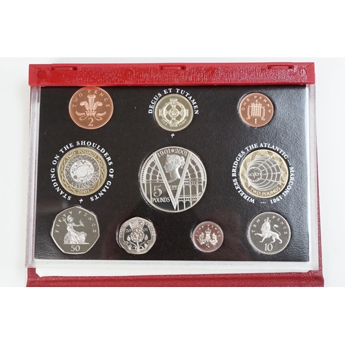 200 - A collection of three Royal Mint United Kingdom Queen Elizabeth II annual proof coin sets to include... 