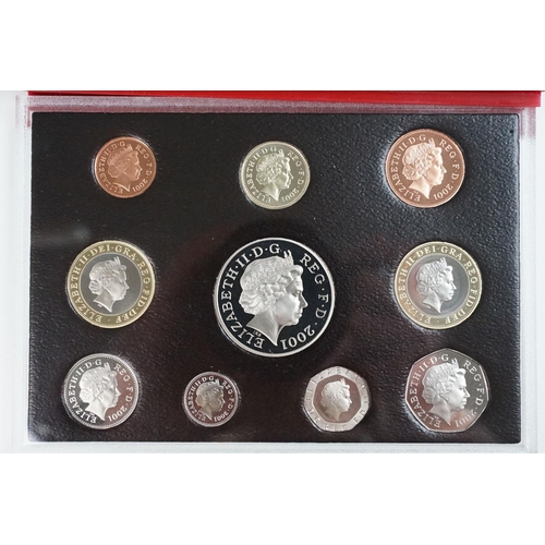 200 - A collection of three Royal Mint United Kingdom Queen Elizabeth II annual proof coin sets to include... 