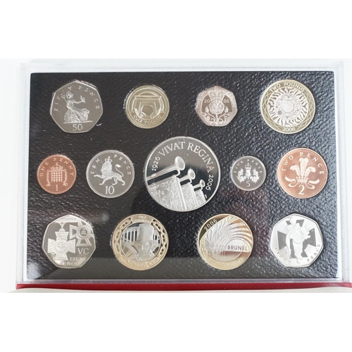 201 - A collection of three Royal Mint United Kingdom Queen Elizabeth II annual proof coin sets to include... 