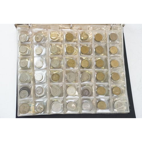 24 - A collection of mainly British pre decimal coins contained within a collectors albums to include a g... 