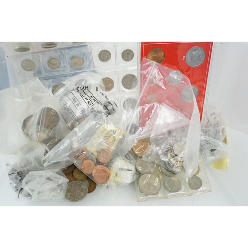 41 - A collection of British pre decimal and world coins to include some uncirculated examples.