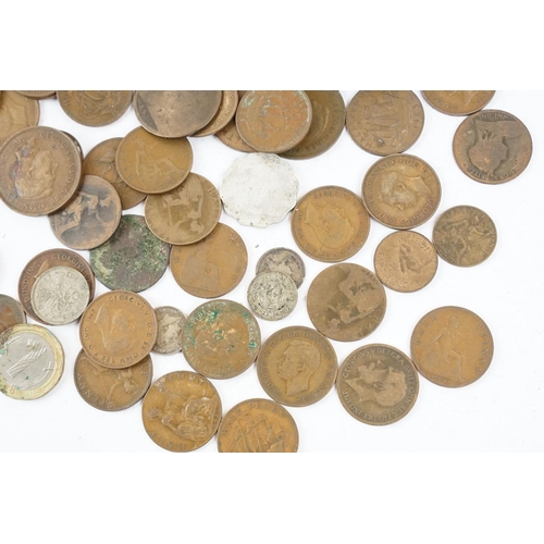 44 - A small collection of coins to include pre decimal silver and uncirculated examples.