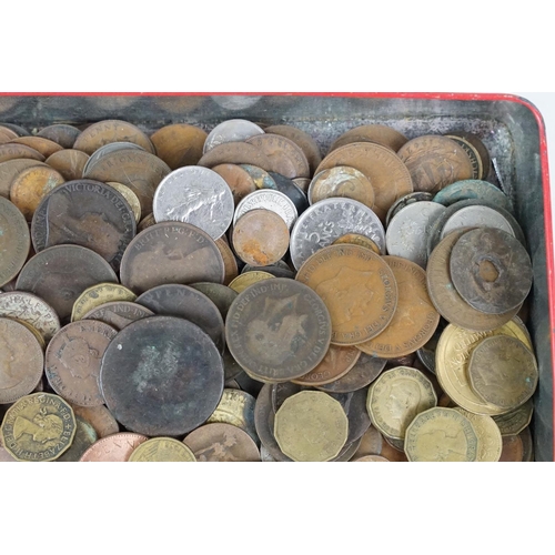 6 - A collection of mainly British pre decimal coins to include King George V and Queen Victoria silver ... 