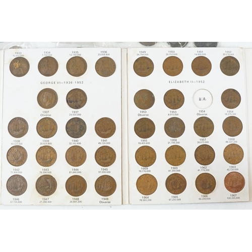 6 - A collection of mainly British pre decimal coins to include King George V and Queen Victoria silver ... 