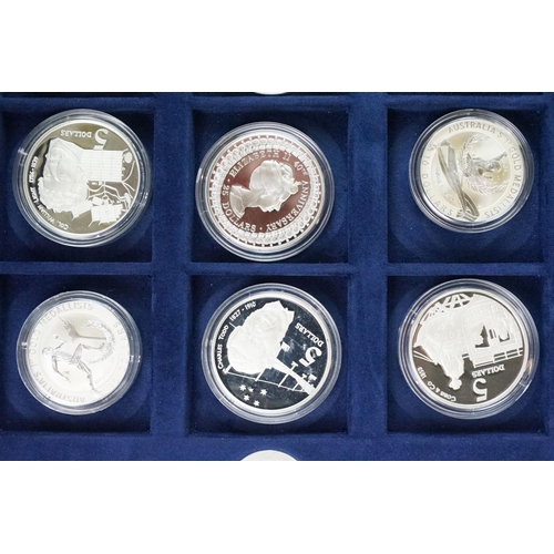 61 - The Official coin of Australia silver proof coin set comprising of 24 silver proof coins encapsulate... 