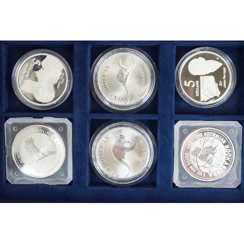 61 - The Official coin of Australia silver proof coin set comprising of 24 silver proof coins encapsulate... 