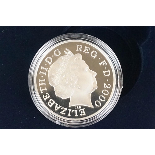 66 - A Royal Mint Queen Mother silver proof centenary crown together with the Diana Princess of Wales sil... 