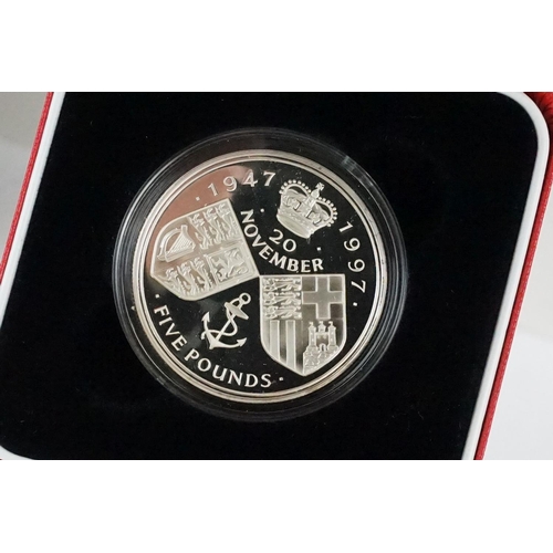 67 - A Royal Mint United Kingdom silver proof 1997 £5 coin together with a Royal Mint United Kingdom 1997... 