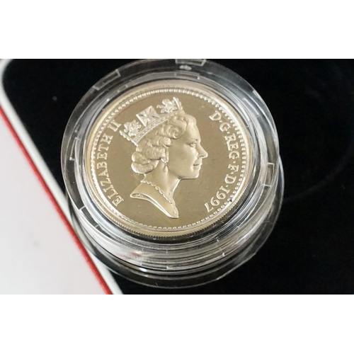 69 - Three Royal Mint United Kingdom silver proof £1 coins to include 1994, 1997 and the 1997 Piedfort ex... 