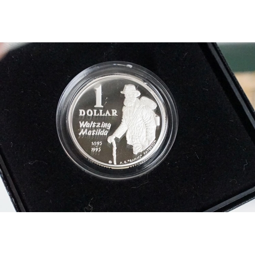 70 - A Royal Australian Mint 1995 silver proof $1 coin together with a Perth Mint $2 Kookaburra silver pr... 