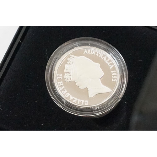 70 - A Royal Australian Mint 1995 silver proof $1 coin together with a Perth Mint $2 Kookaburra silver pr... 