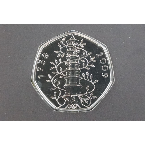 71 - A Royal Mint brilliant Uncirculated 2009 Kew Garden 50p coin within original packaging.