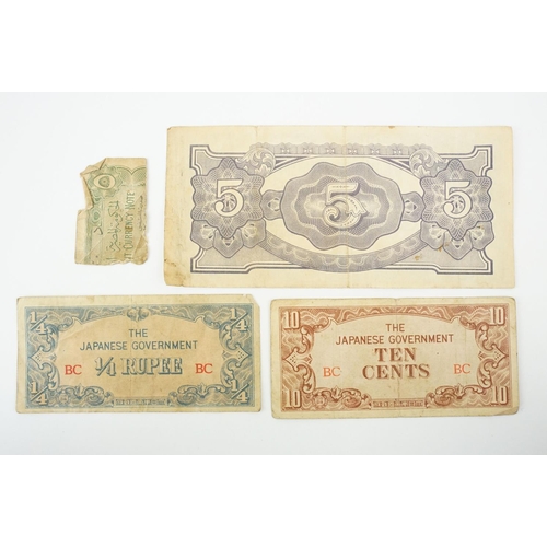 76 - A large collection of mainly Japanese Government Wartime banknotes together with other examples.