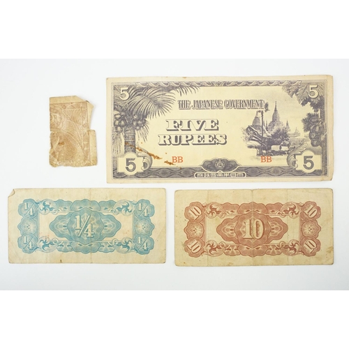 76 - A large collection of mainly Japanese Government Wartime banknotes together with other examples.