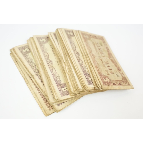 76 - A large collection of mainly Japanese Government Wartime banknotes together with other examples.