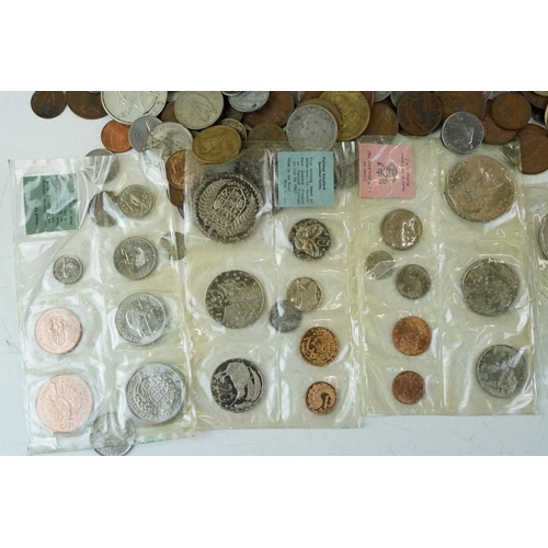 8 - A large collection of World & Commonwealth coins to include a good selection of silver examples.